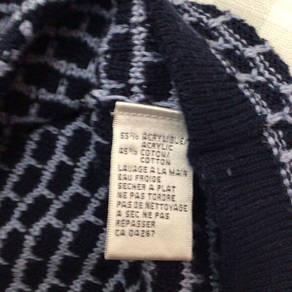 M.A.T. sweater cotton blend turtle neck cable knit fisherman fair isle small - Picture 5 of 12